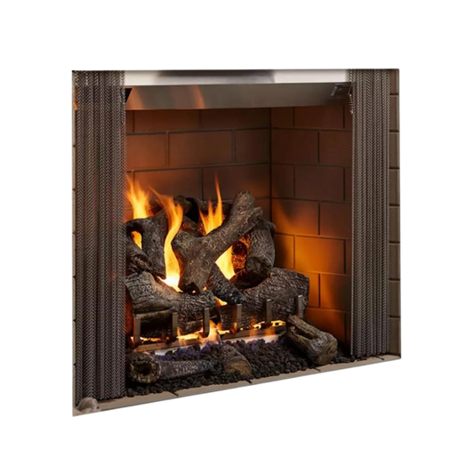 Castlewood outdoor wood fireplace