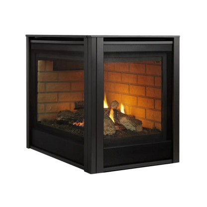 Corner series direct vent gas fireplace