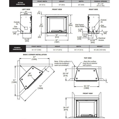 Courtyard outdoor gas fireplace