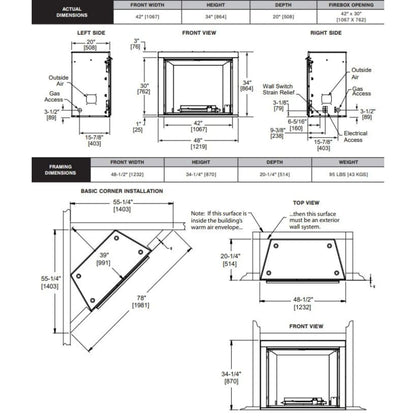 Courtyard outdoor gas fireplace