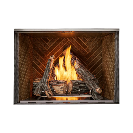 Courtyard outdoor gas fireplace