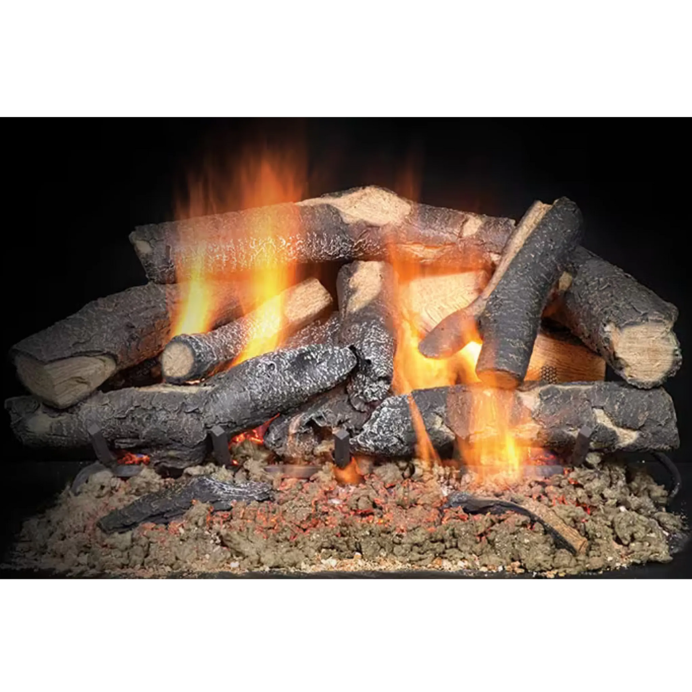 Fireside supreme oak see-through indoor gas log set