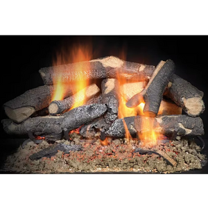 Fireside supreme oak see-through indoor gas log set