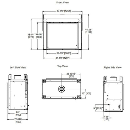 Fortress outdoor see-through gas fireplace