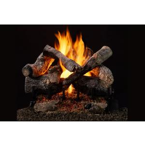 Grand oak indoor gas logs set