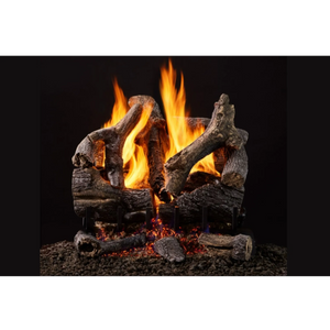 Grand oak indoor gas logs set