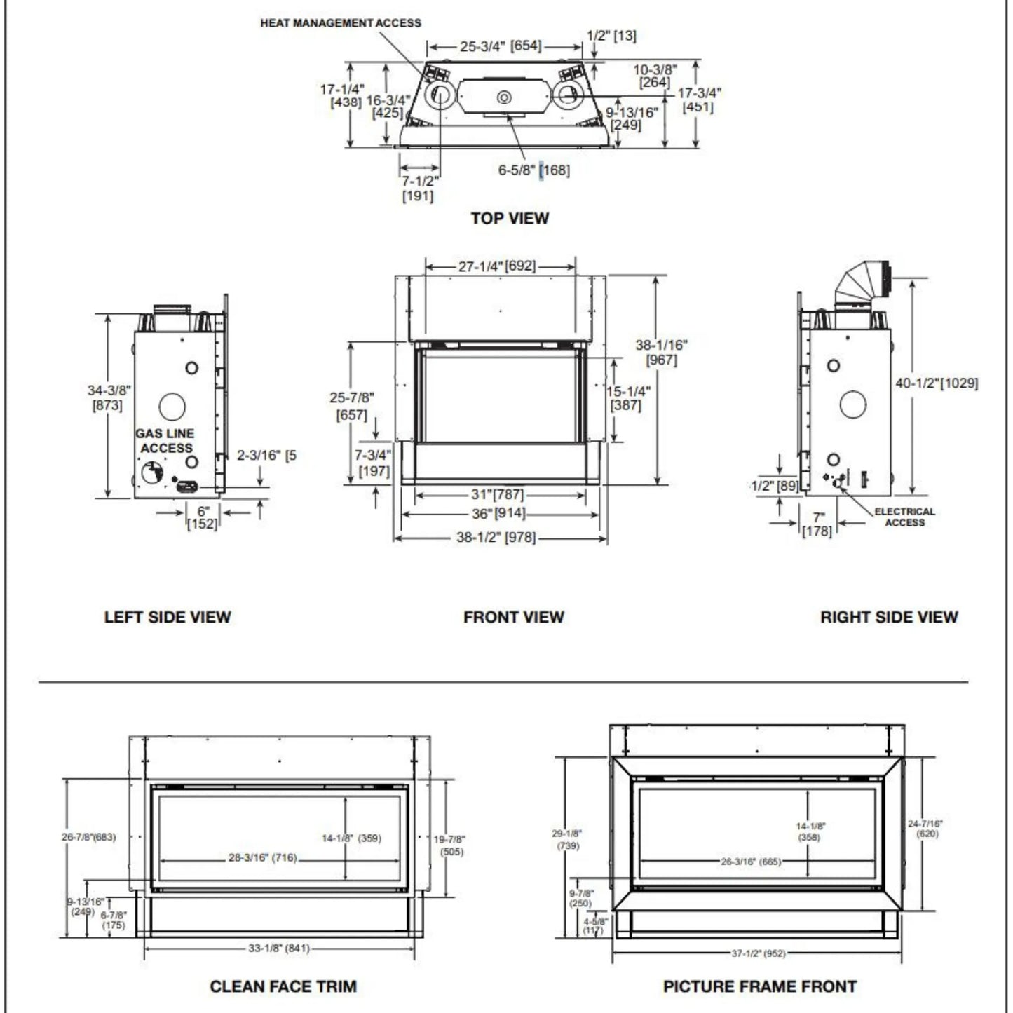 Jade series direct vent gas fireplace
