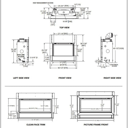 Jade series direct vent gas fireplace