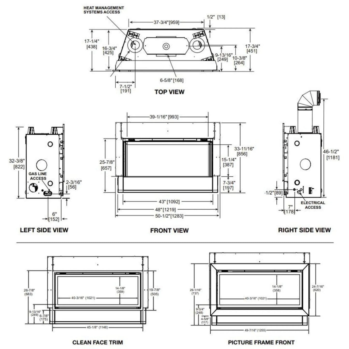Jade series direct vent gas fireplace
