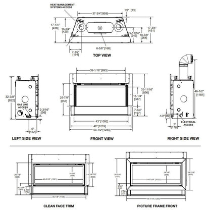 Jade series direct vent gas fireplace