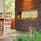 Lanai outdoor see-through gas fireplace