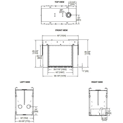 Marquis ii see-through direct vent gas fireplace