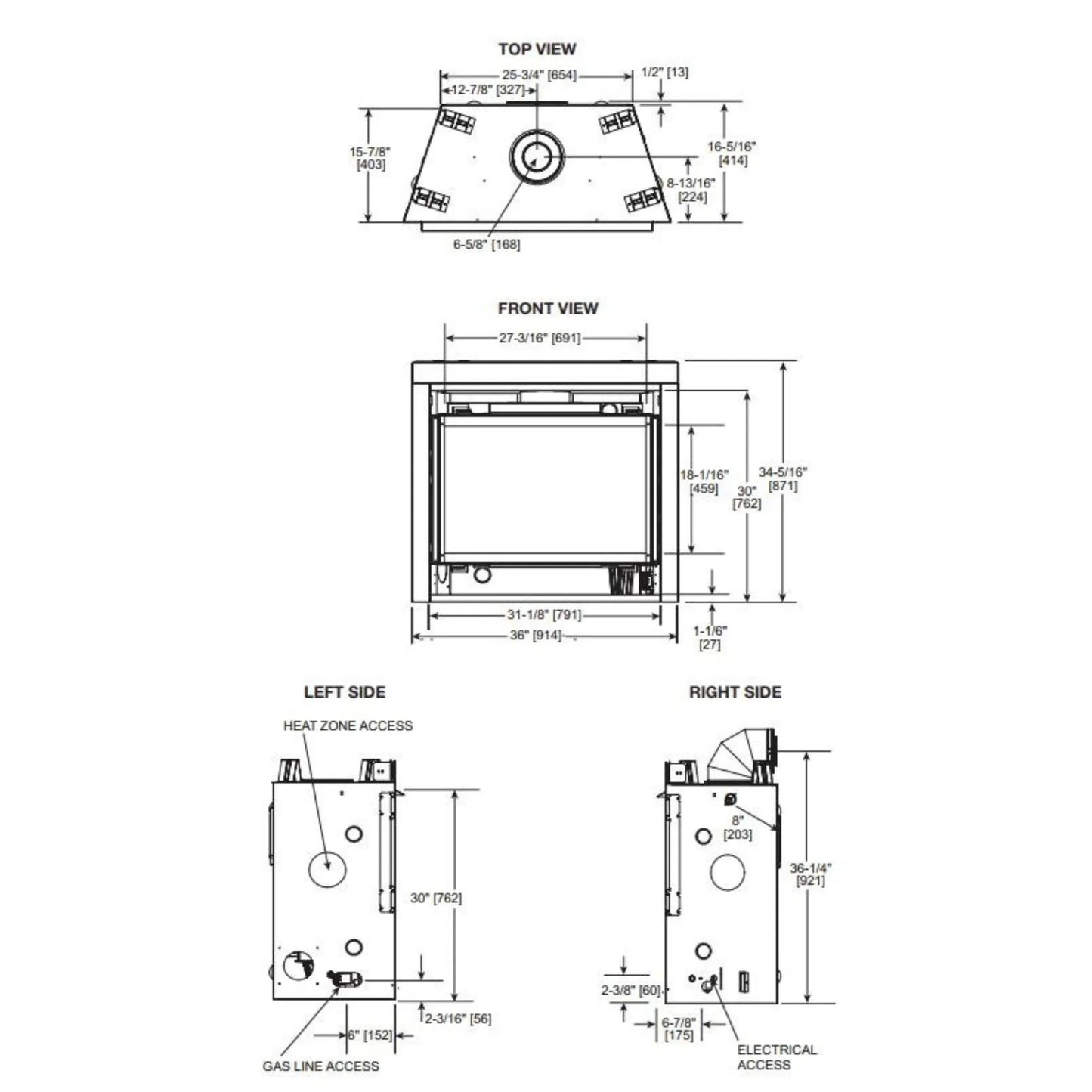 Mercury direct vent gas fireplace