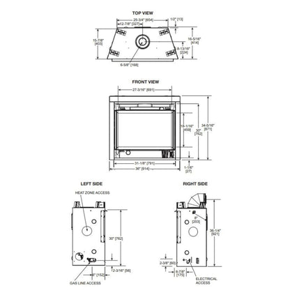 Mercury direct vent gas fireplace