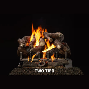 Outdoor heritage oak gas log set