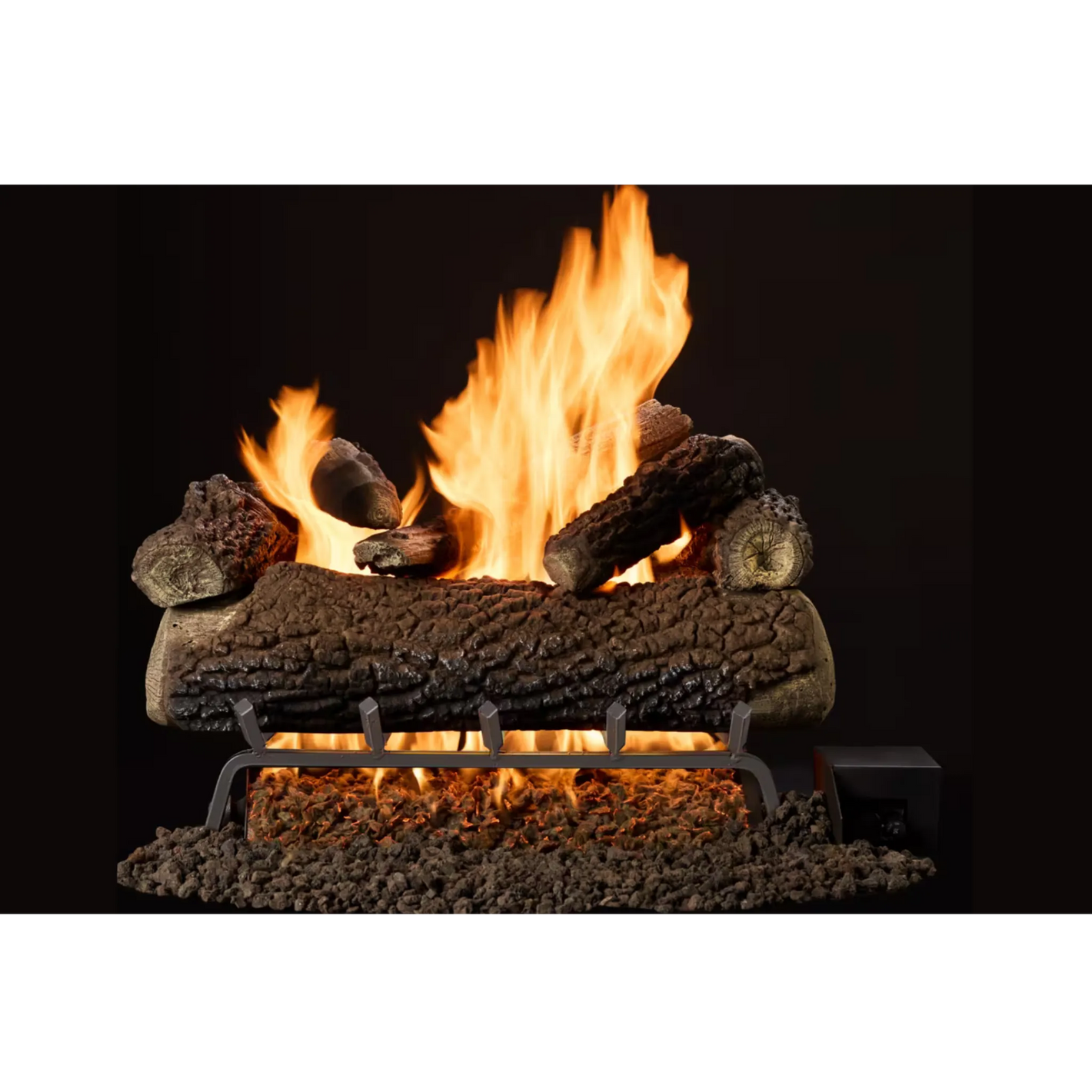 Outdoor timberland oak vented log set