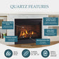 Quartz direct vent gas fireplace - 42 inch