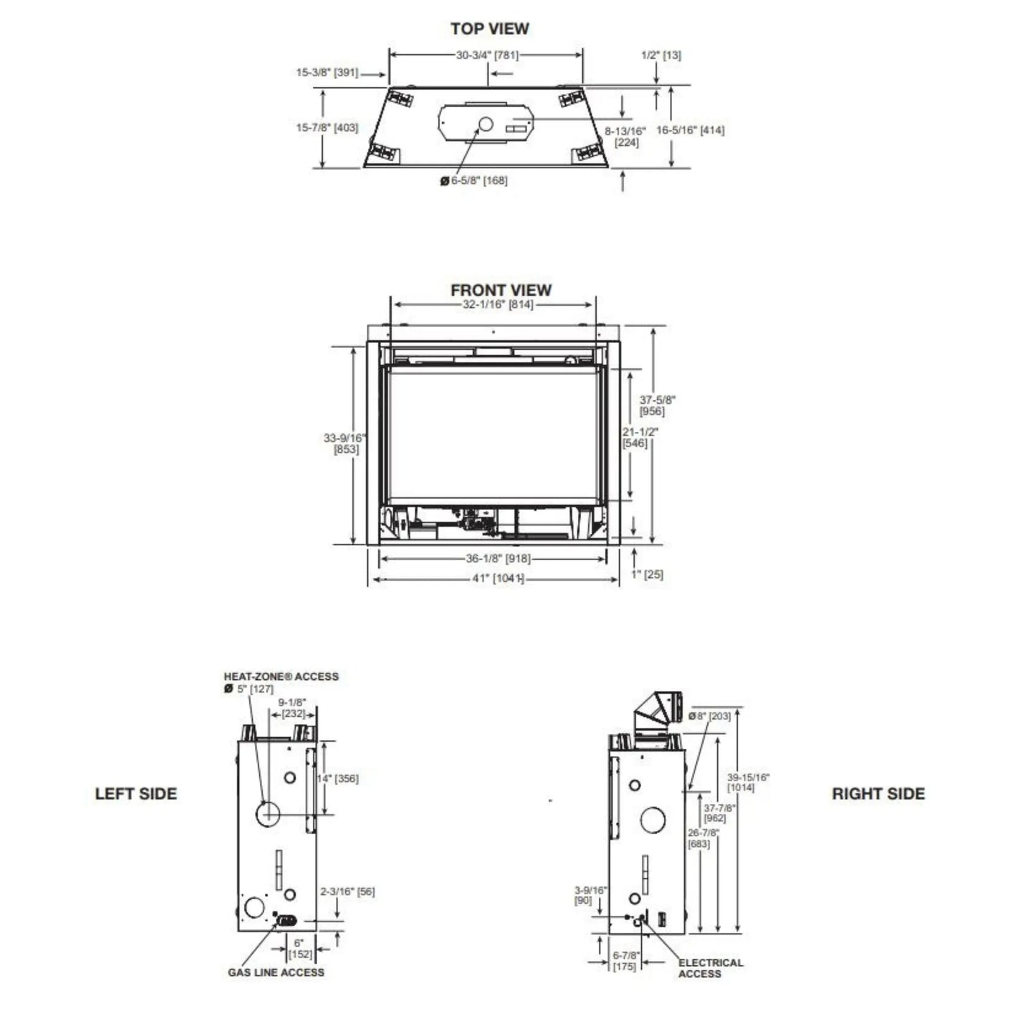 Quartz series direct vent gas fireplace