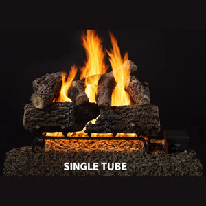 Smoldering timberland oak indoor gas log set