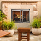 Vesper outdoor gas fireplace