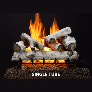 Woodland birch indoor vented gas log set