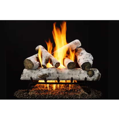 Woodland birch indoor vented gas log set