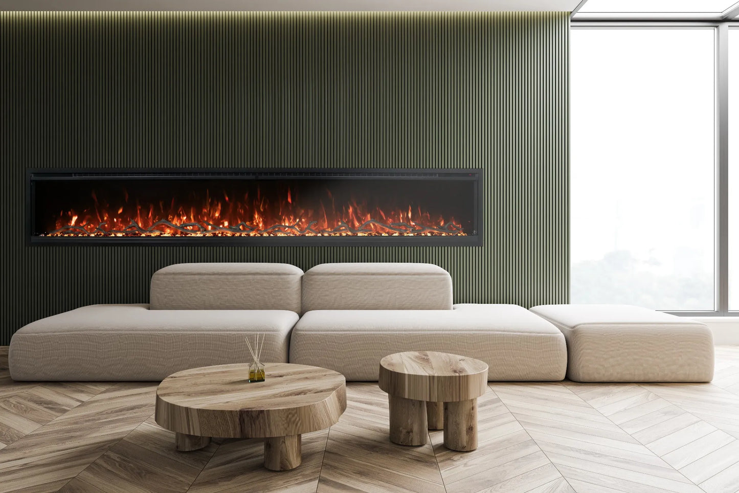 Spectrum slimline electric fireplace