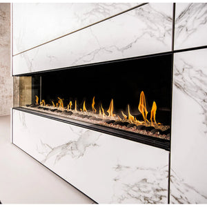 Modern left corner indoor fireplaces