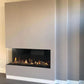 Modern left corner indoor fireplaces