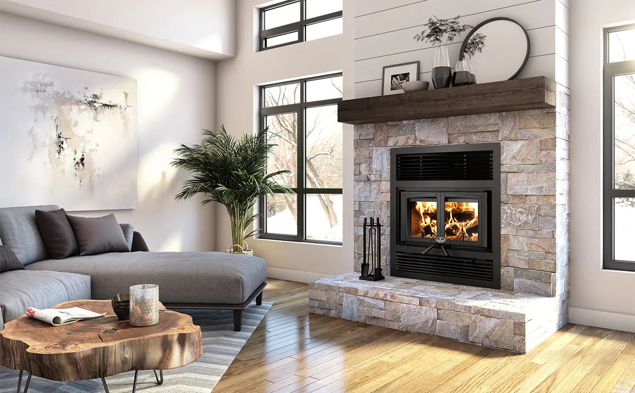 Everest III wood fireplace
