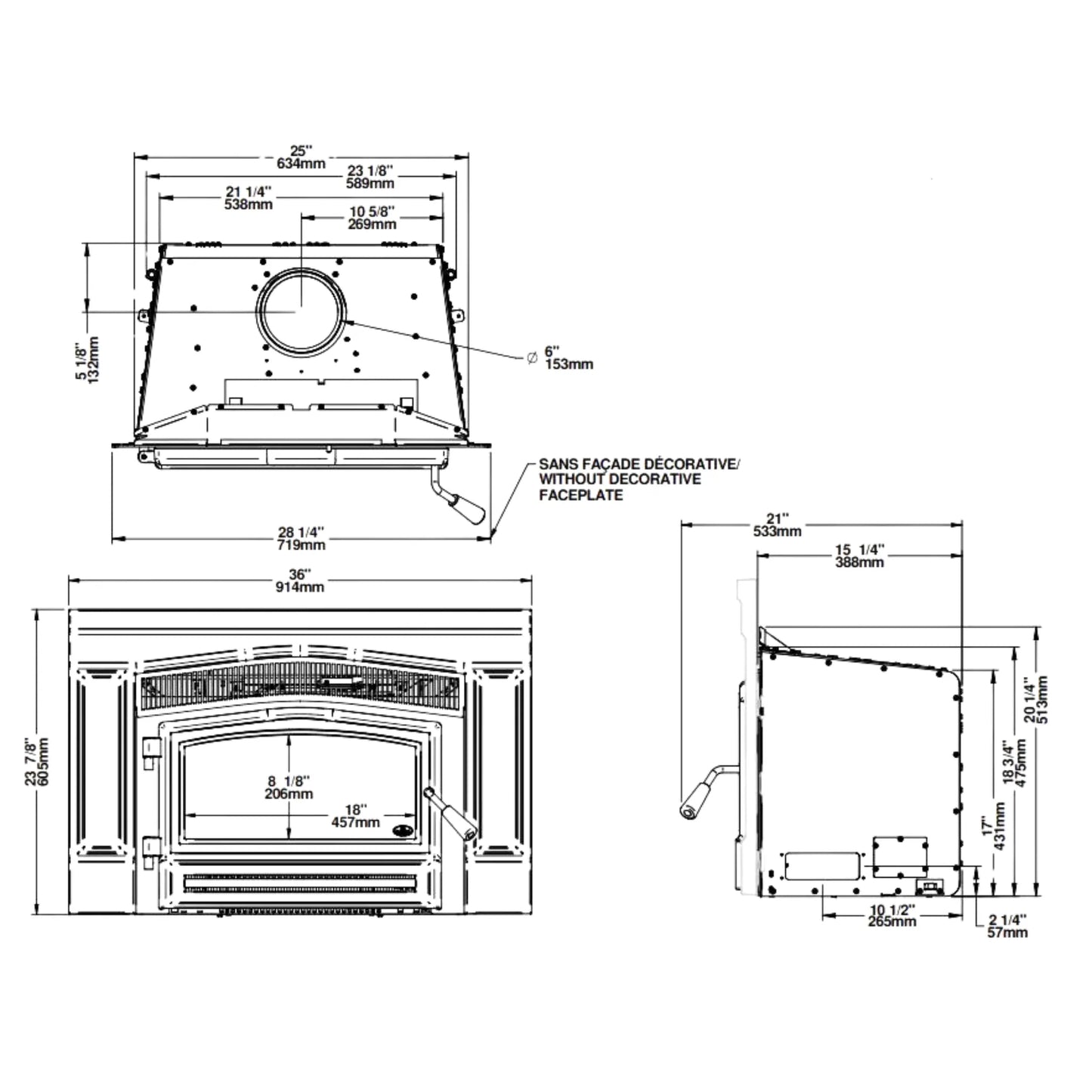Matrix 1900 wood insert