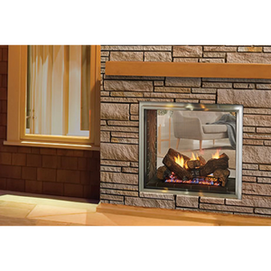 Fortress double sided gas fireplace