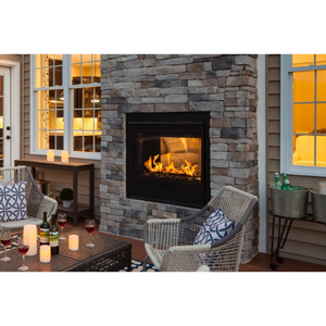Twilight modern double sided gas fireplace
