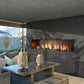 Outdoor single side linear fireplaces