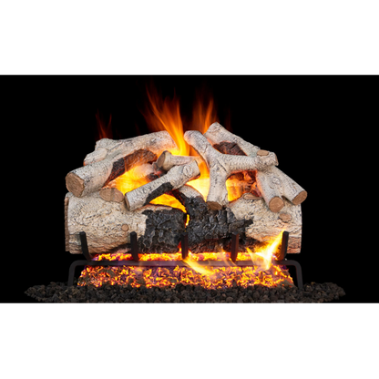 Burnt aspen vented gas log set