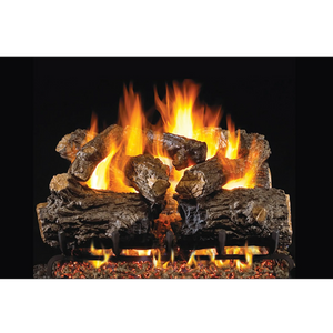 Burnt rustic oak ANSI vented gas log set