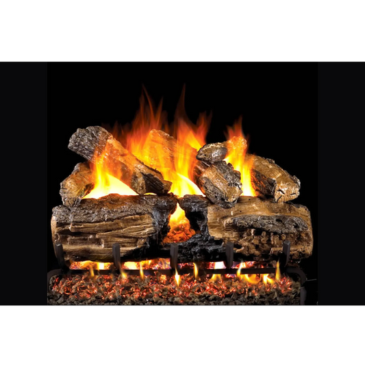 Burnt split oak ANSI vented gas log set