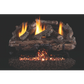 Charred aged split ventless gas log set