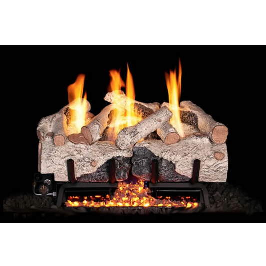 Charred alpine birch ventless gas log set