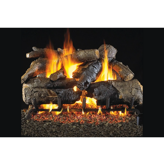 Charred american oak ANSI vented gas log set