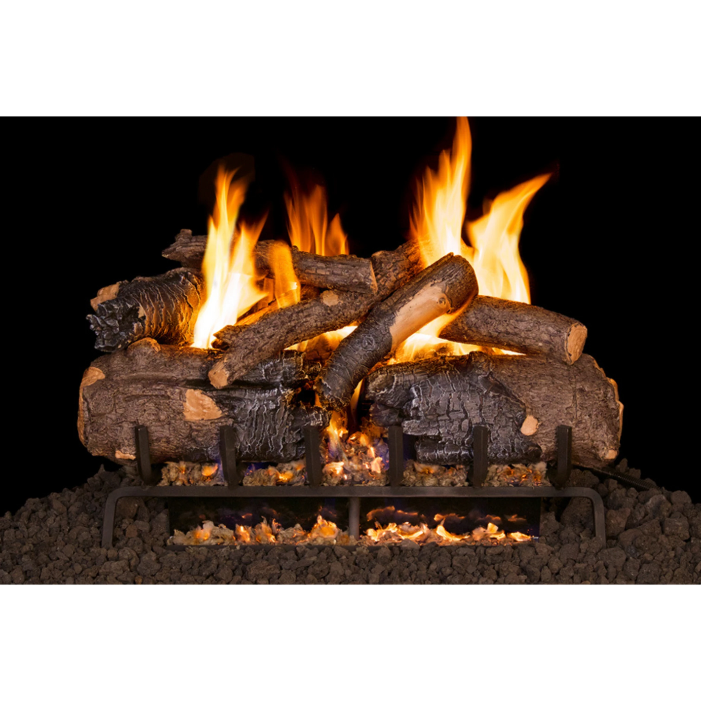 Real Fyre Charred American Oak Three-Tiered Gas Logs