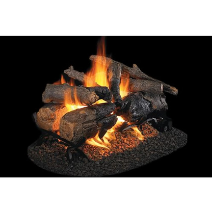 American oak See-Through vented gas logs
