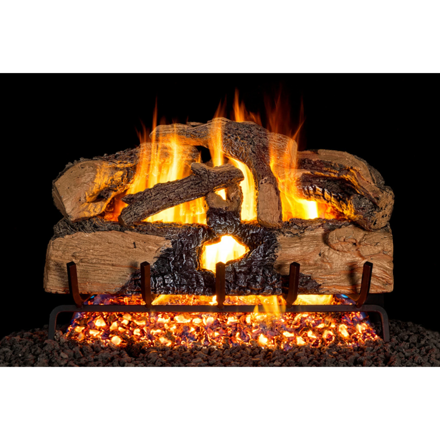 Real Fyre Charred Evergreen Split Oak Gas Logs