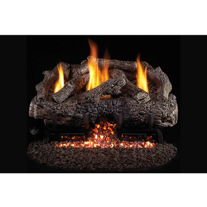 Charred frontier oak ventless gas log set