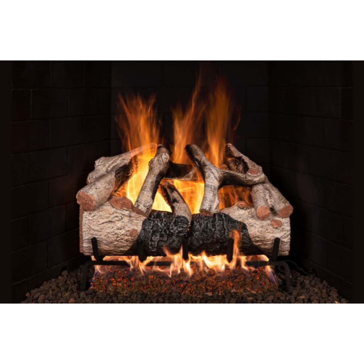Real Fyre Charred Mountain Birch Enhanced Gas Logs
