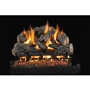 Charred northern oak vented gas log set
