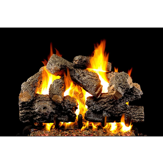 Charred royal english oak vented gas log set