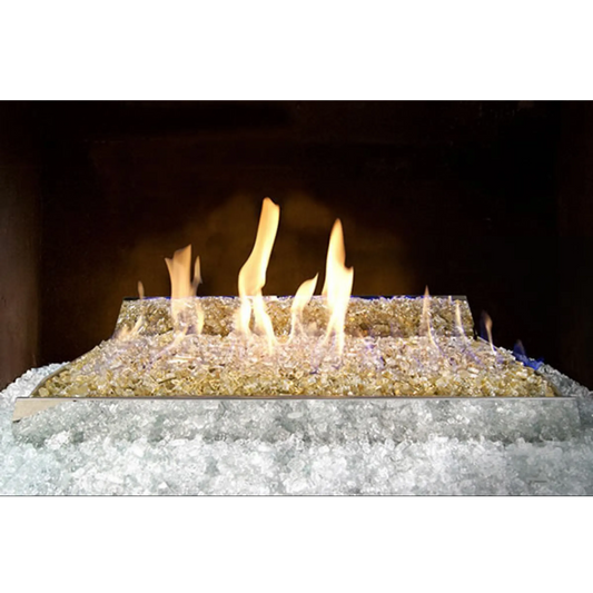 Contemporary ventless fire glass set