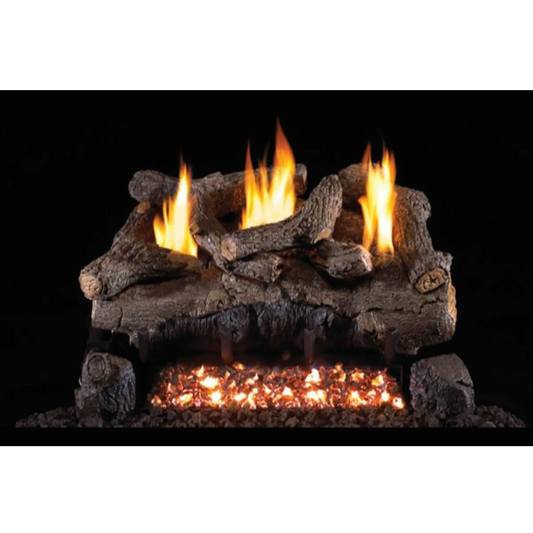Evening fyre see-through ventless gas log set