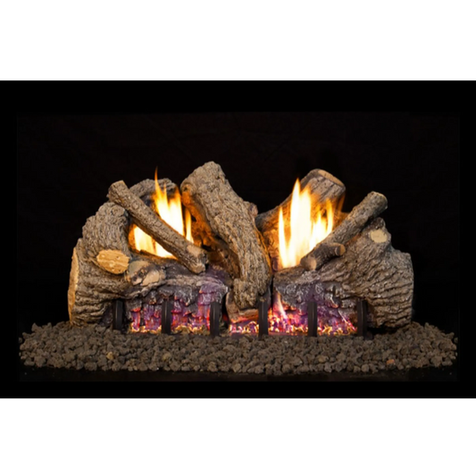 Foothill oak ventless gas log set